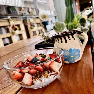 Chia Bowl with a Cafe de Olla