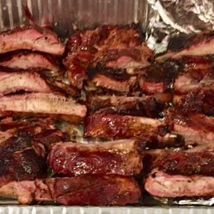 Fall off the bone smoked ribs