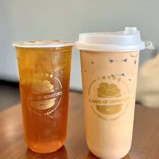 Jasmine Green Tea and Hong Kong Milk Tea