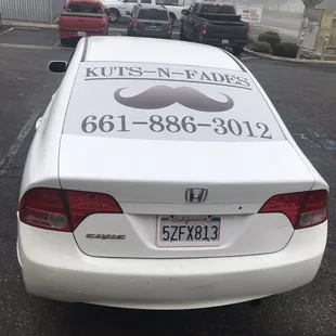 My car. I wanted to be seen from space