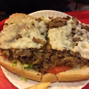Philly cheesesteak. Smells great