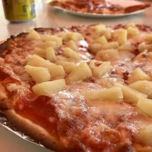 Gluten free personal pizza with pineapple