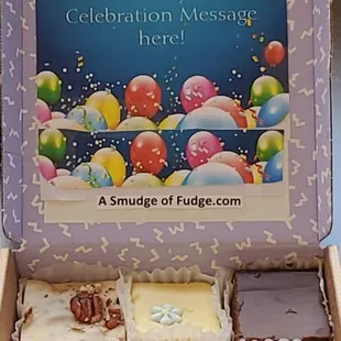 Coming soon. This is our prototype box. Send a customized greeting card with your order. If interested please let us know.