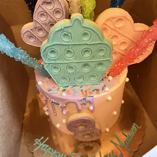 Custom pop-it fidget cake