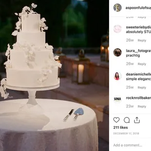 What our wedding cake was supposed to be inspired by (pulled from A Spoonful of Sugar&apos;s Instagram)