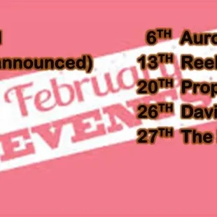 a pink background with a white sign that says,