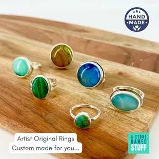 Artist original RINGS from A STORE NAMED STUFF