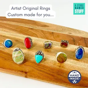 Artist original RINGS from A STORE NAMED STUFF
