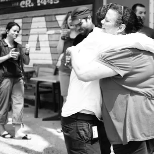 Bartender/owner at the place of the most amazing Bloody Mary, ever, shows her love of Cassady. He's a popular guy.