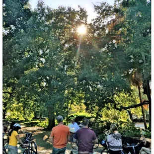 Keith giving a bike tour of New Orleans.