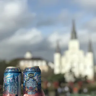 Beers by the Mississippi &amp; in front of Jackson Square