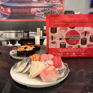 a variety of sushi