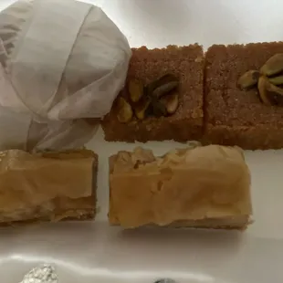 Maamoul, Basbousa, Baklava