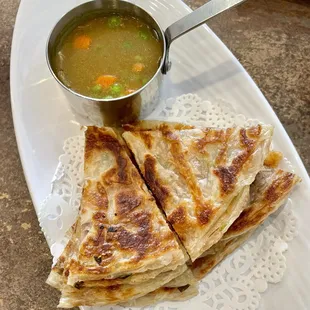 Green Onion Pancake with Curry Sauce ($7.99)