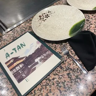 two plates of food on a table