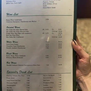 Menu as of 4/2024