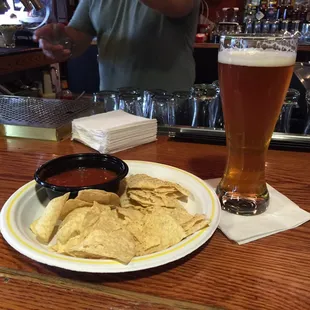 Not so great IPA and they messed up and gave me free chips.