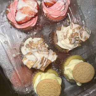 a variety of cupcakes