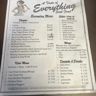 Updated menu 8/2/24
