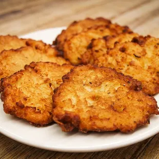 Crispy potato latkes