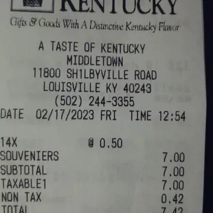 Receipt for my purchase