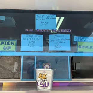 Specials and order window