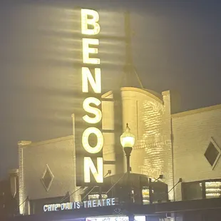 Across the street from the Benson Theatre