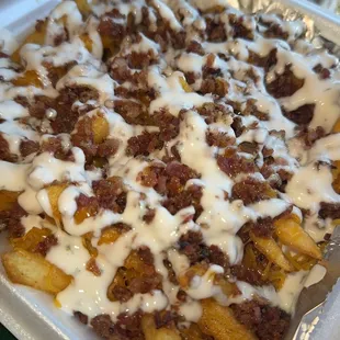 Bacon, Ranch, and Shredded Cheese Fries