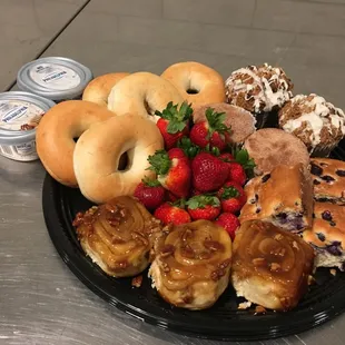 Assorted Breakfast Breads and Fruit