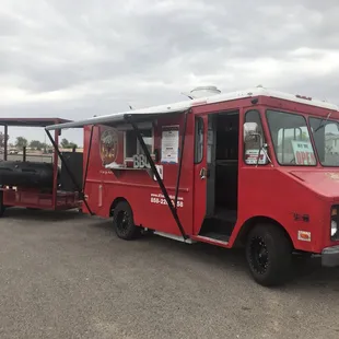 a red food truck