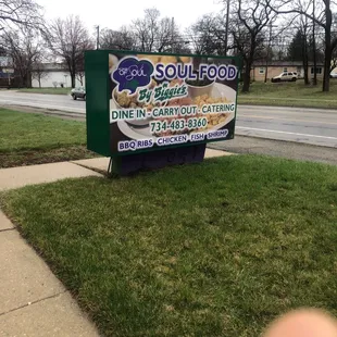Out front sign