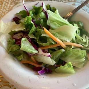Delicious lunch salad crisp lettuce and refreshing dressing