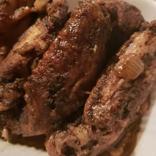 ribs in a styrofoam container
