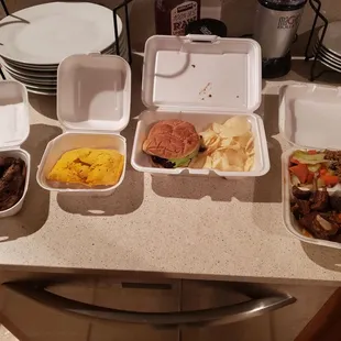 a variety of food items