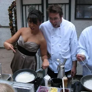 Kevin &amp; Josh crepe it up! Hey, who's the caterer here?
