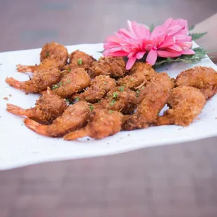 Coconut shrimp as hand passed hors d'oeuvres