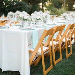 The reception area that they helped set up for us