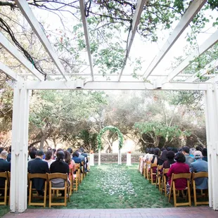 Ceremony area that they helped set up for us - they even helped clean up the petals after we were done.