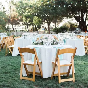 The reception area that they helped set up for us