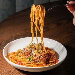 Meatballs and spaghetti