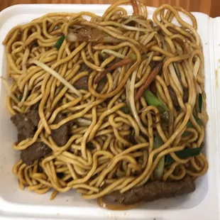 Beef Chow Mein. A bit soggy
