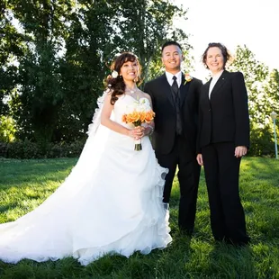 With Dorothy, our wonderful officiant!