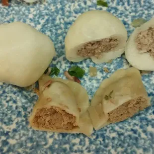 Meat filled pierogi fine, but dumpling a little tough