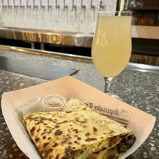 Carne asada quesadilla (NDBC seltzer)