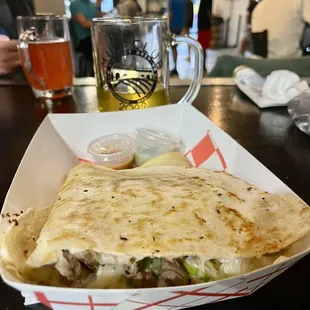 Carne asada quesadilla at NDBC