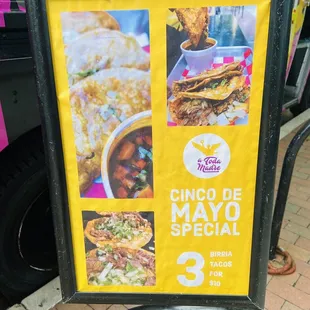 especial de Cinco de Mayo.