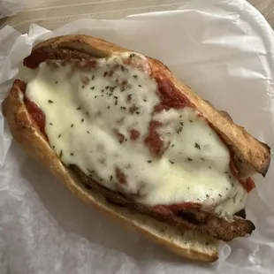 Eggplant parmesan lacked flavor