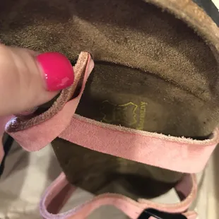 Leather separated on brand new shoes