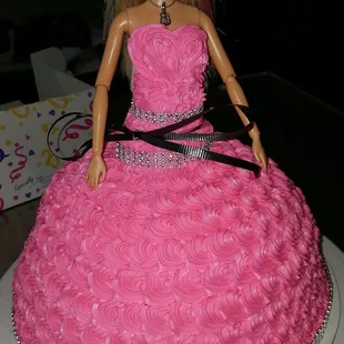 a barbie doll cake