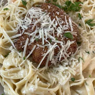 Crab and Shrimp Fettuccine Alfredo